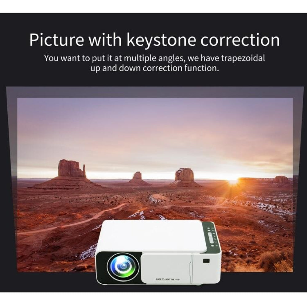 Smart Projector With 100 Ansi Lumens And 1024X600 Resolution Supports Hdmi / Sd / 2 Usb / Audio 3.5Mm Same Screen Version 6