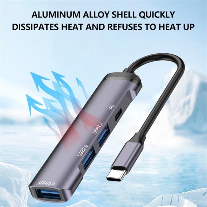 Aluminum Multi-Port Usb-C Adapter Hub 3