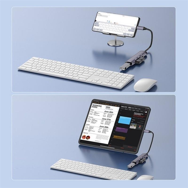 Aluminum Multi-Port Usb-C Adapter Hub 6
