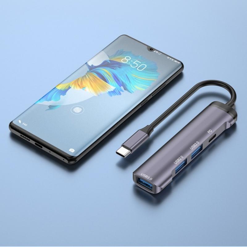 Aluminum Multi-Port Usb-C Adapter Hub 9