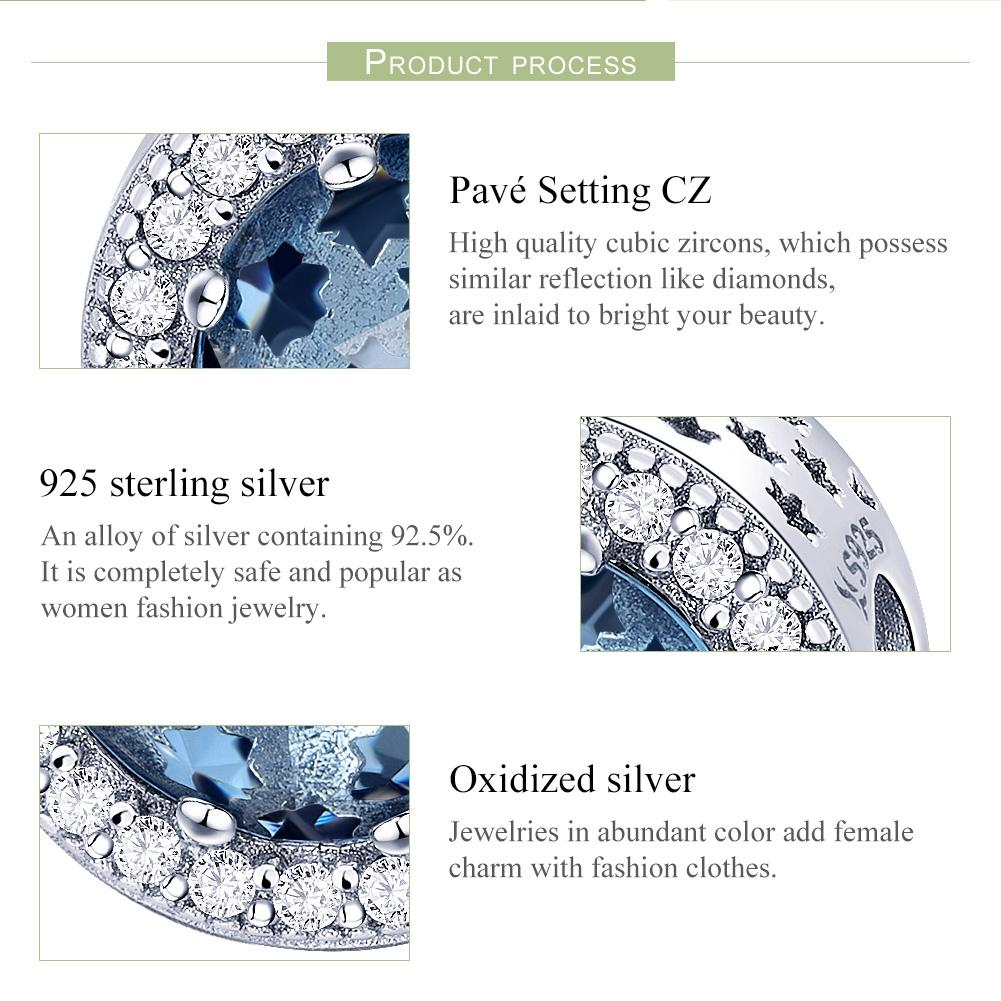 925 Sterling Silver Starry Sky Drop Oil Beads 5