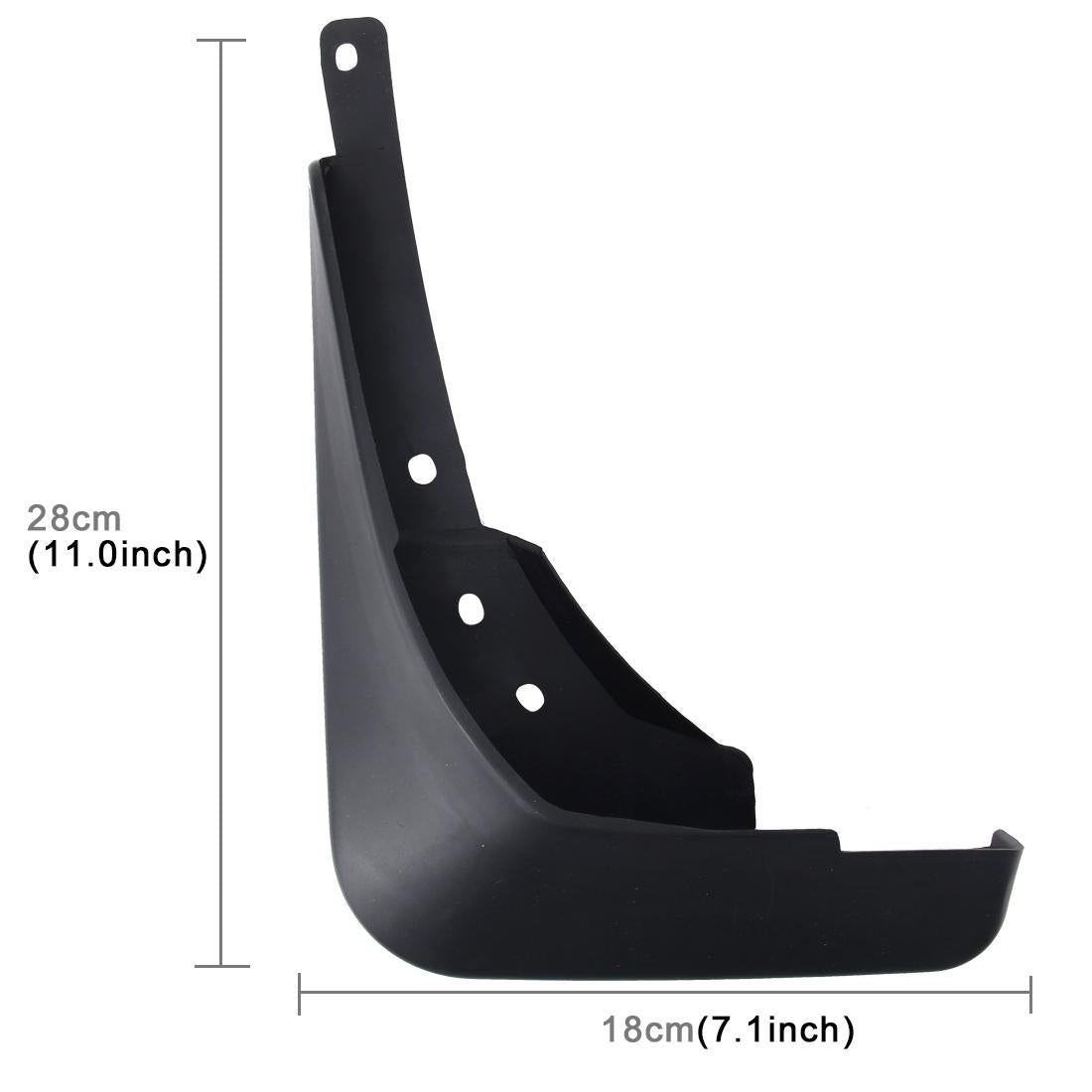 4 Pcs Car Auto Semi-Rigid Pvc Splash Flaps Fender Guard For Audi A4L 2016 Version 5
