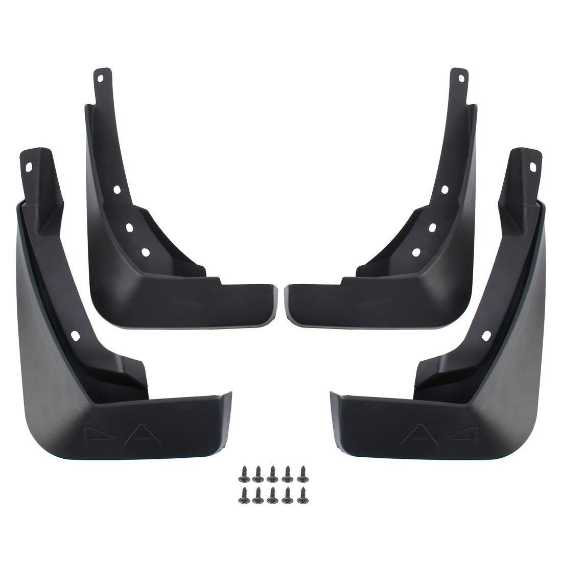 4 Pcs Car Auto Semi-Rigid Pvc Splash Flaps Fender Guard For Audi A4L 2016 Version 8