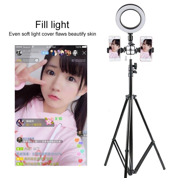 16cm Dimmable Led Selfie Ring Light with Tripod 5