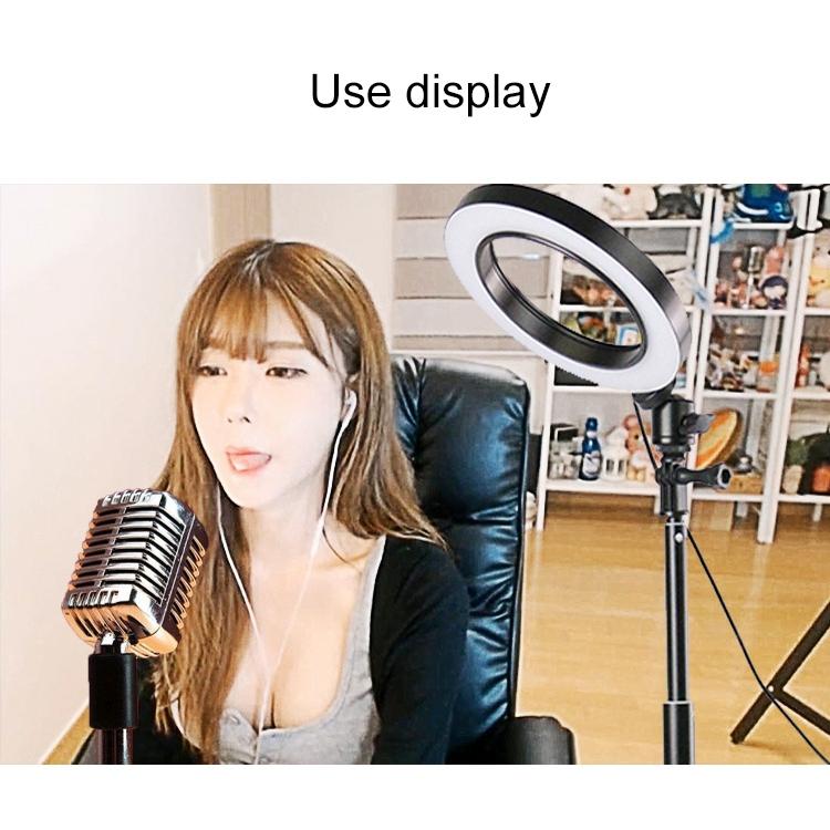16cm Dimmable Led Selfie Ring Light with Tripod 6
