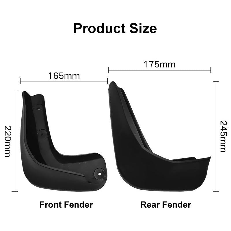 For Honda Fit / Jazz 2008-2010 4Pcs / Set Car Auto Soft Plastic Splash Flaps Fender Guard 4