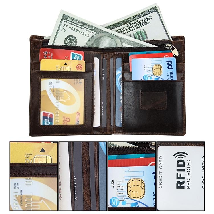 Detachable Card Holder Leather Wallet for Men - Antimagnetic Rfid 5