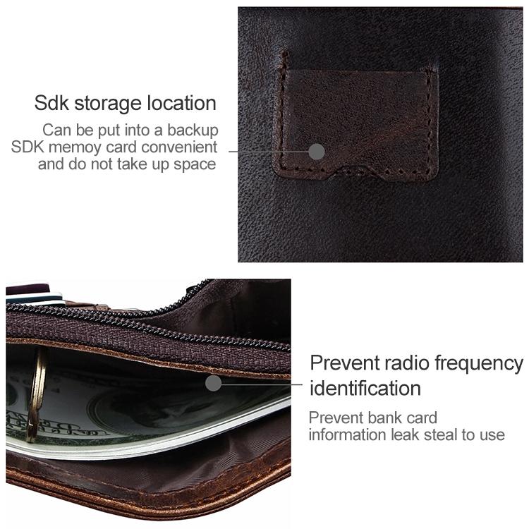 Detachable Card Holder Leather Wallet for Men - Antimagnetic Rfid 10