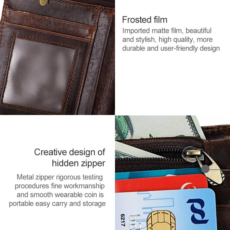 Detachable Card Holder Leather Wallet for Men - Antimagnetic Rfid 12