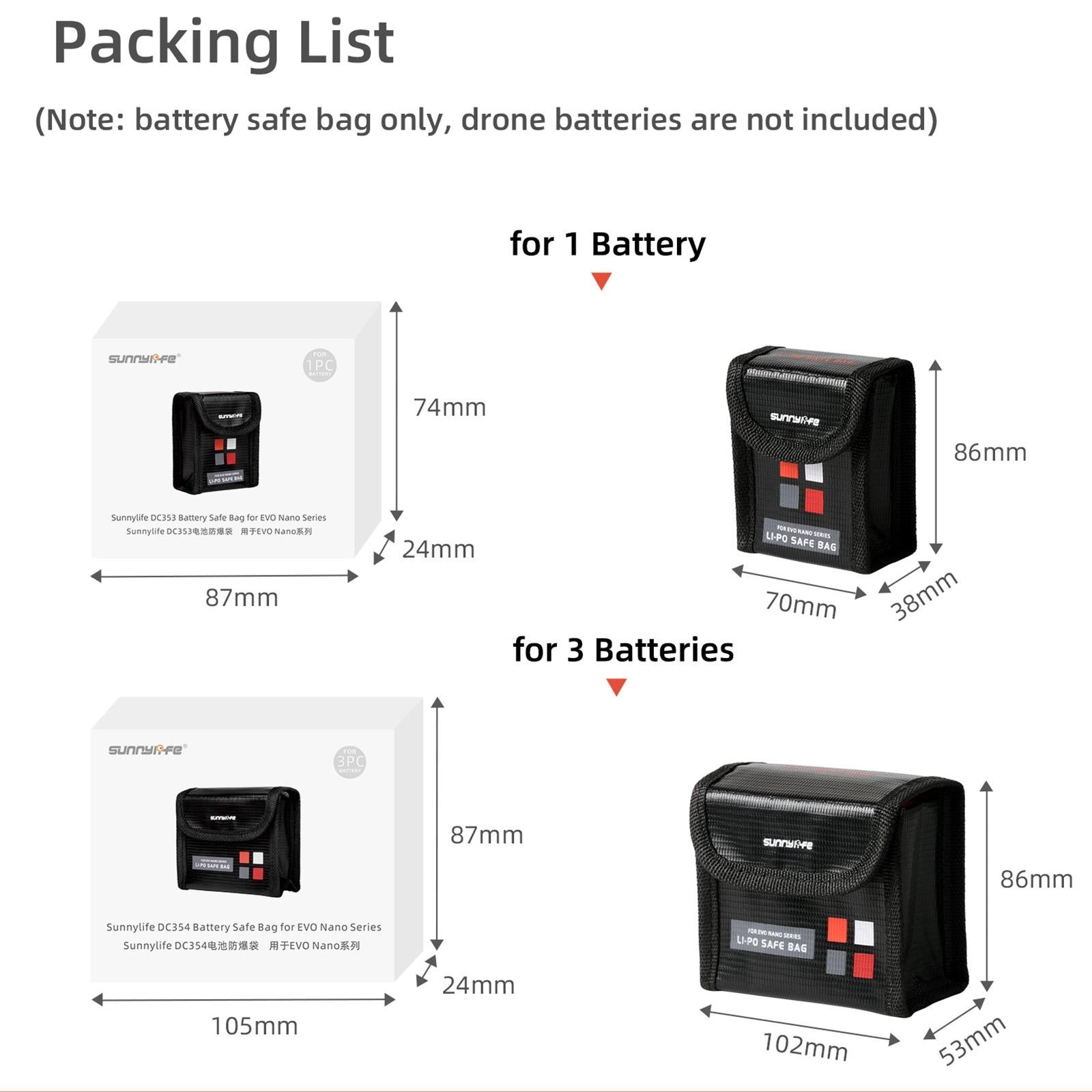 3-in-1 Evo Nano Battery Explosion-proof Bag 7