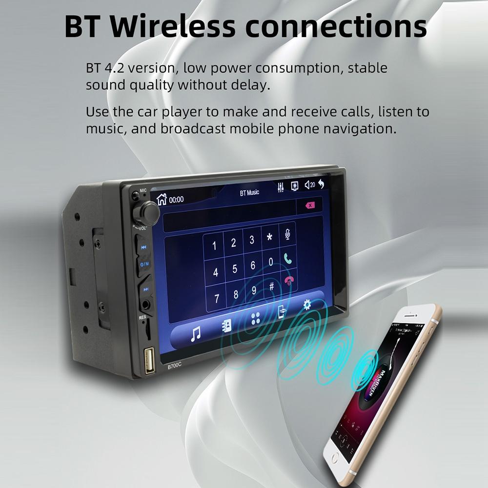7 Inch Hd Car Mp5 Player With Wired Carplay Fm Bluetooth & Tf Card 7
