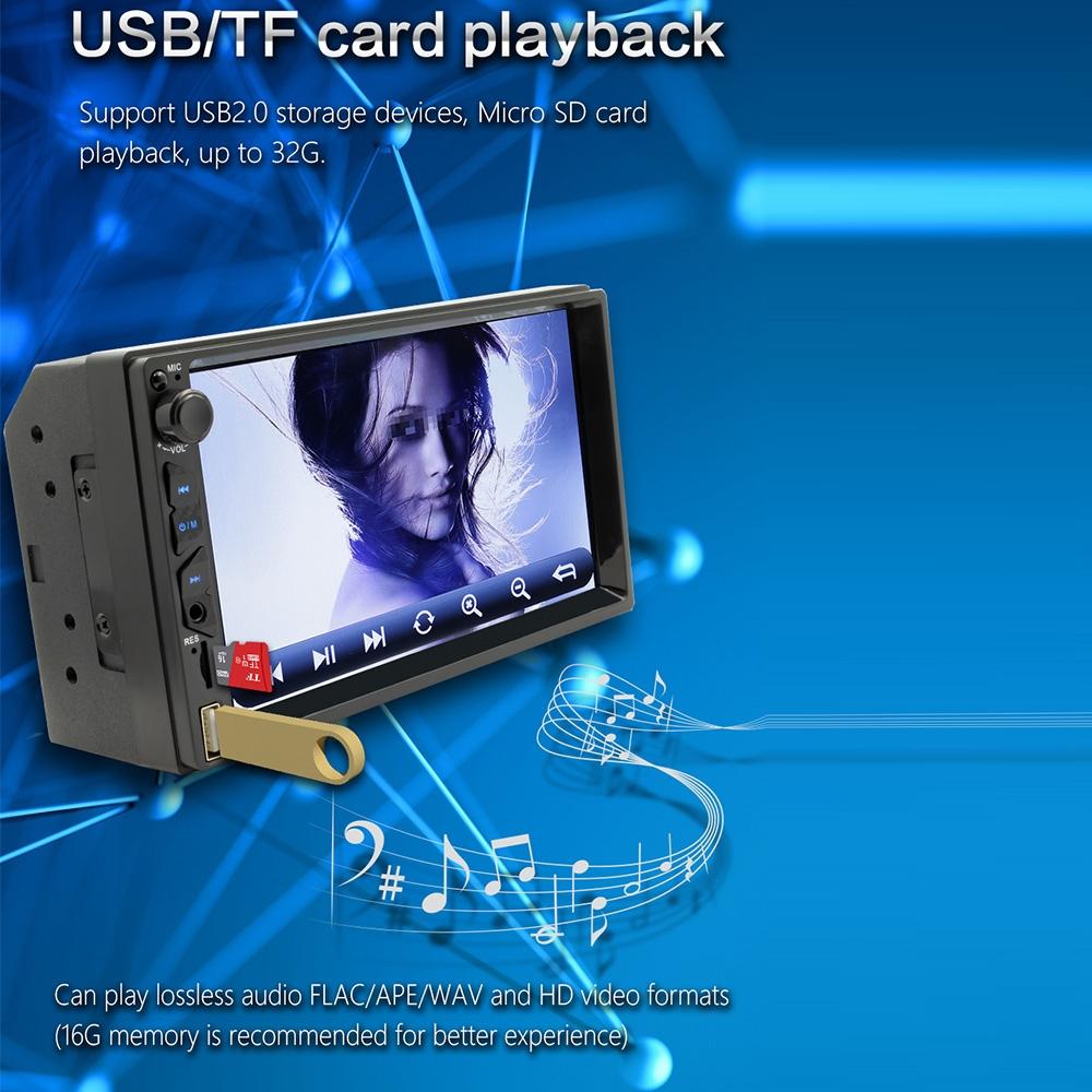 7 Inch Hd Car Mp5 Player With Wired Carplay Fm Bluetooth & Tf Card 8