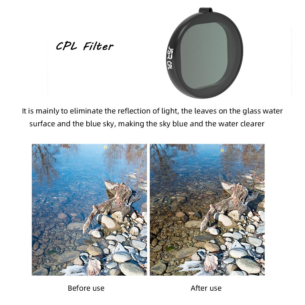 4-in-1 Round Lens Filter for Gopro Hero8 - Uv Cpl Nd4 Nd8 4
