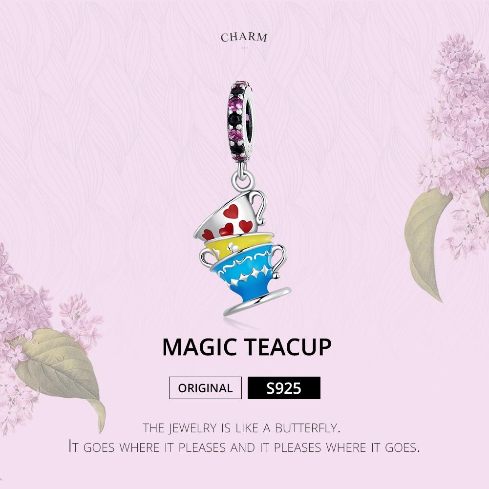 925 Sterling Silver Magic Cup Pendant For Diy Bracelets & Necklaces 3