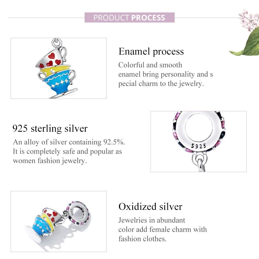 925 Sterling Silver Magic Cup Pendant For Diy Bracelets & Necklaces 5