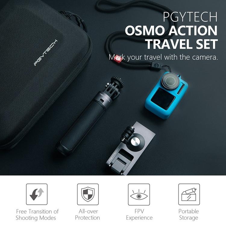 Travel Kit for Dji Action Tripod Backpack Clip Storage Bag 6