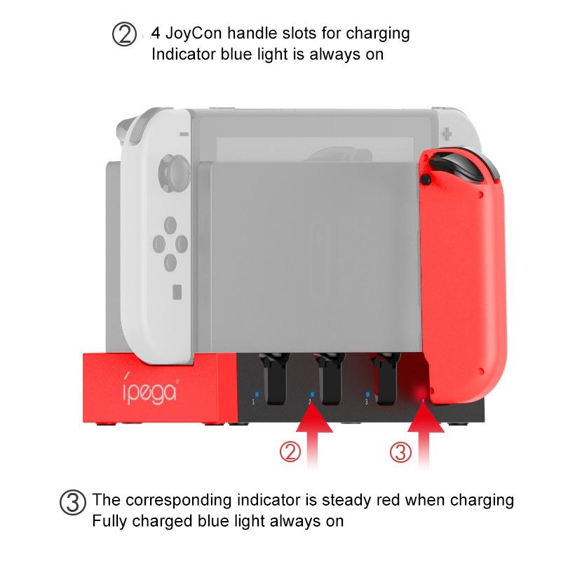 Joy Con Charging Dock for Nintendo Switch - Compact 10