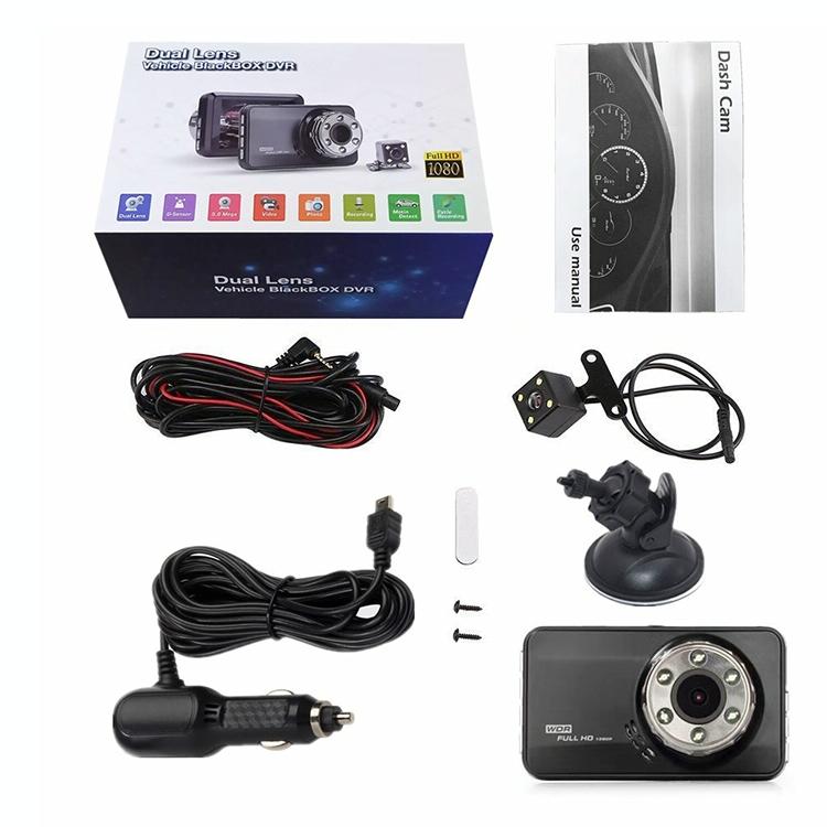 Hidden Dual-lens Car Dvr with Reversing Video Monitor 4
