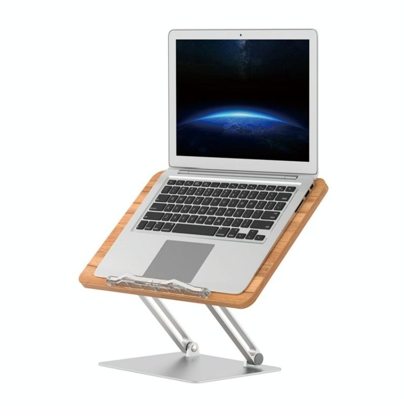 Aluminum Desktop Book Stand with Wood Board 3