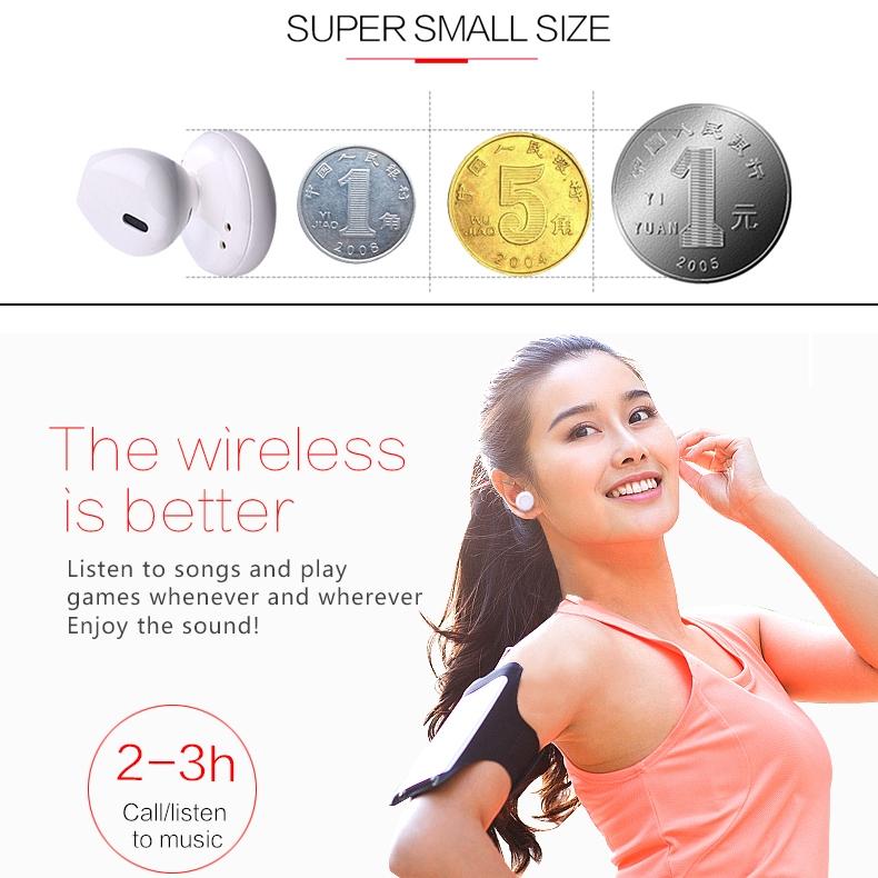 Mini Bluetooth 4.2 In-ear Stereo Earphone with Charging Box - Single Ear 8
