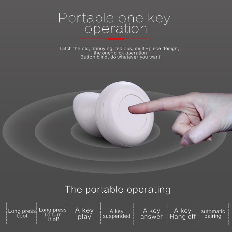 Mini Bluetooth 4.2 In-ear Stereo Earphone with Charging Box - Single Ear 9