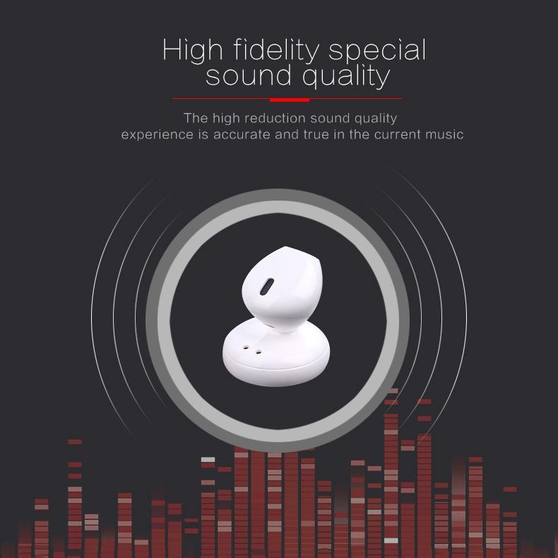 Mini Bluetooth 4.2 In-ear Stereo Earphone with Charging Box - Single Ear 13
