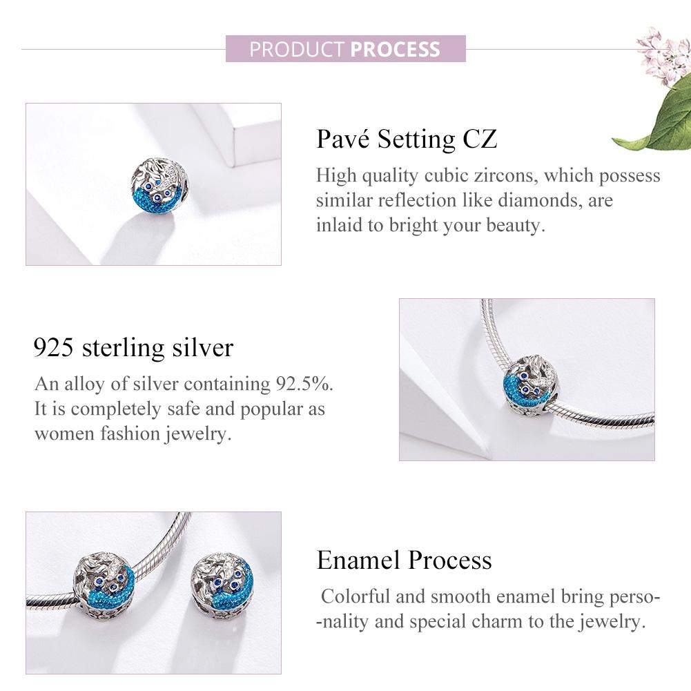 925 Sterling Silver Mermaid Beads For Diy Bracelets & Necklaces 5
