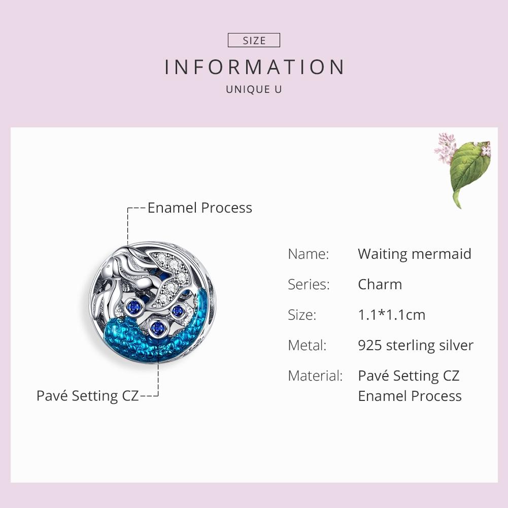 925 Sterling Silver Mermaid Beads For Diy Bracelets & Necklaces 6