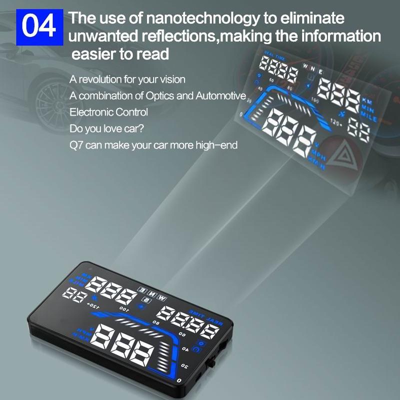 5.5 Inch Car Gps Hud Display Speed Altitude Alarm 5