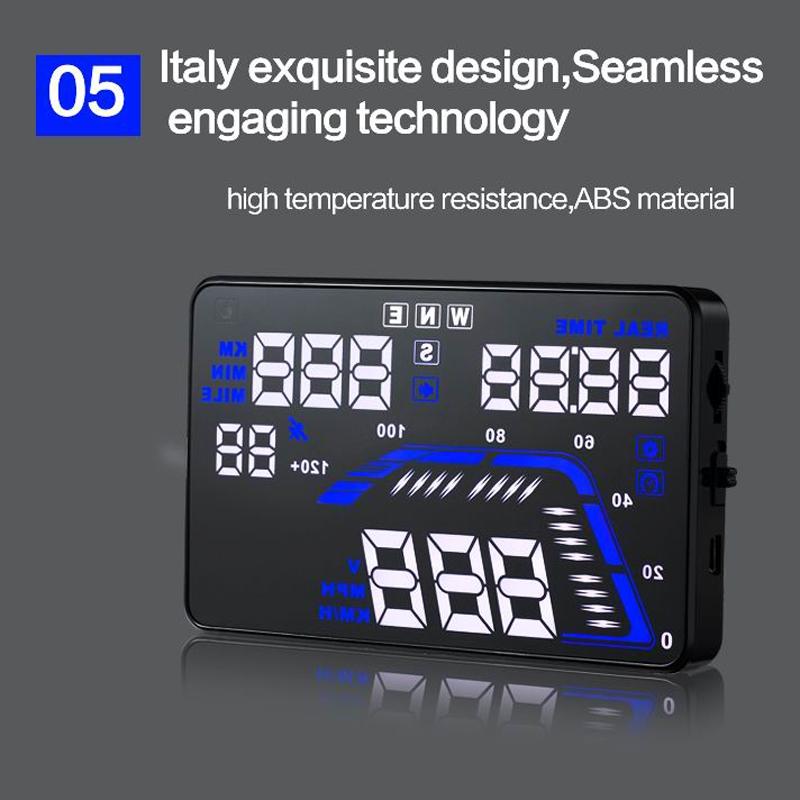 5.5 Inch Car Gps Hud Display Speed Altitude Alarm 6