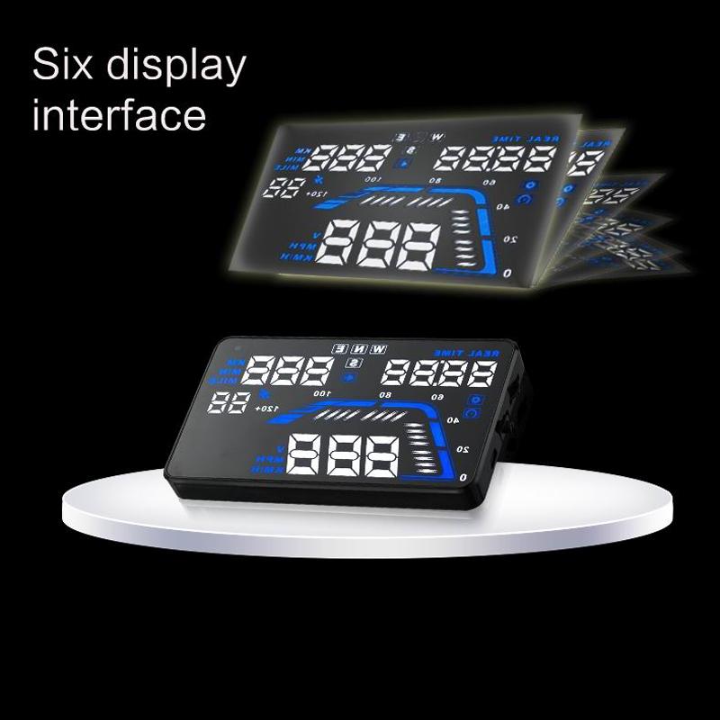 5.5 Inch Car Gps Hud Display Speed Altitude Alarm 9