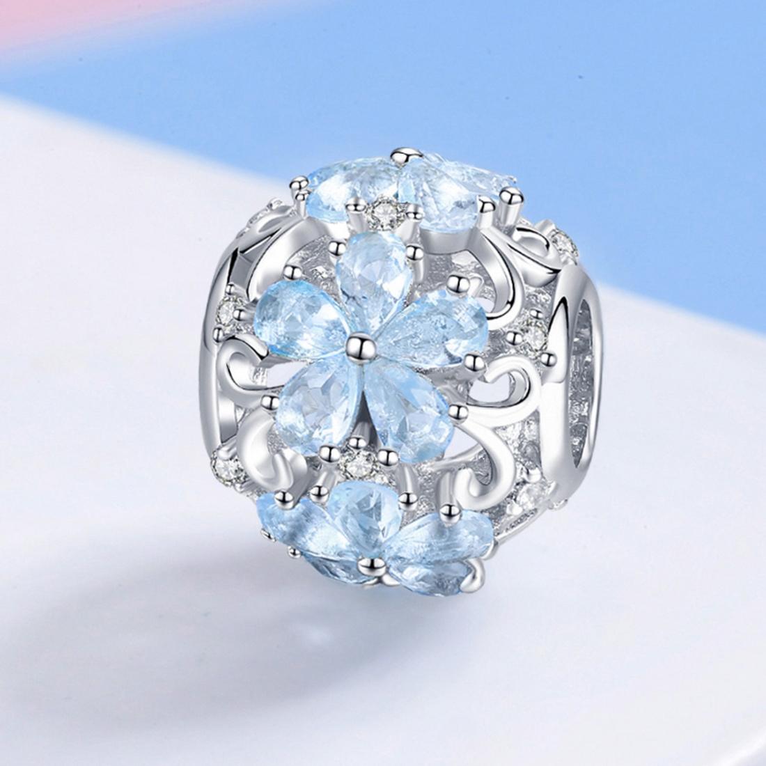 925 Sterling Silver Chic Snowflake Beads For Diy Bracelets & Necklaces 3