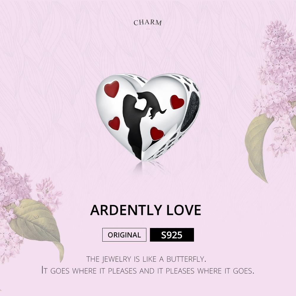 925 Sterling Silver Love Heart Pendant For Diy Bracelets 4