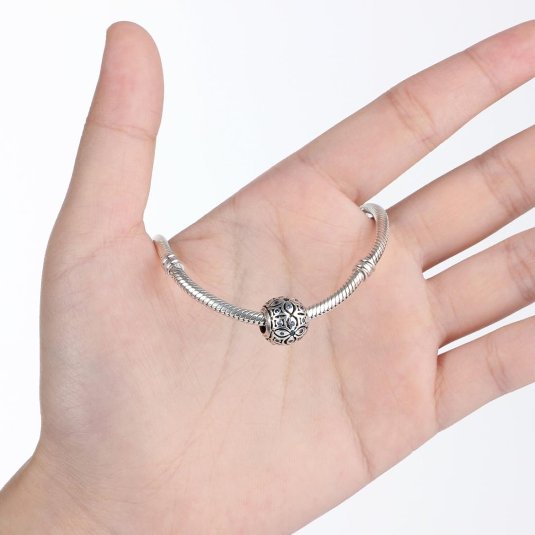 925 Sterling Silver Summer Flower Beaded Bracelet Accessory 6