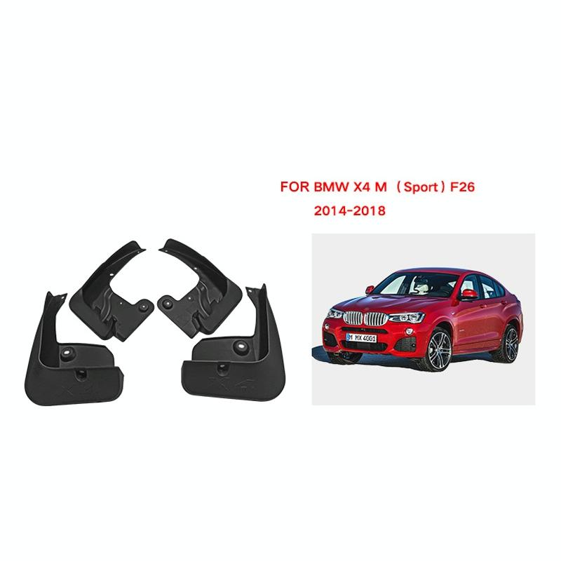 For Bmw X4 M Sports F26 2014-2018 4Pcs / Set Car Auto Soft Plastic Splash Flaps Fender Guard 3