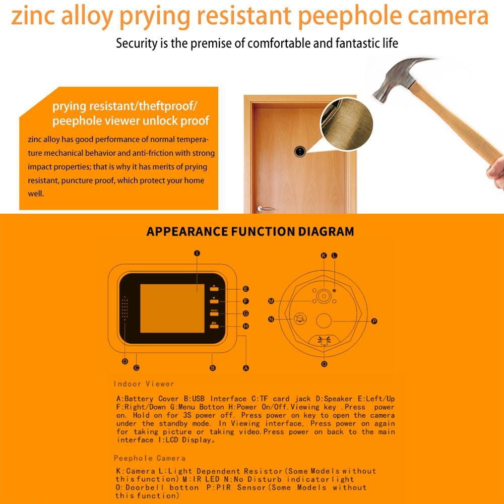 2.4 Colour Screen Security Camera With Night Vision & Motion Detection - Supports 32Gb Tf Card 3