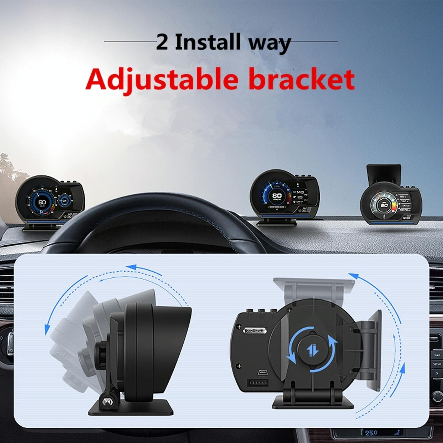 Car Hud Head Up Display Obd Gps Driving Computer Code Table 7