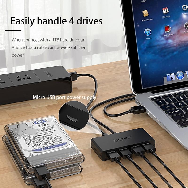 4-Port Usb 3.0 Hub With 100Cm Cable 8