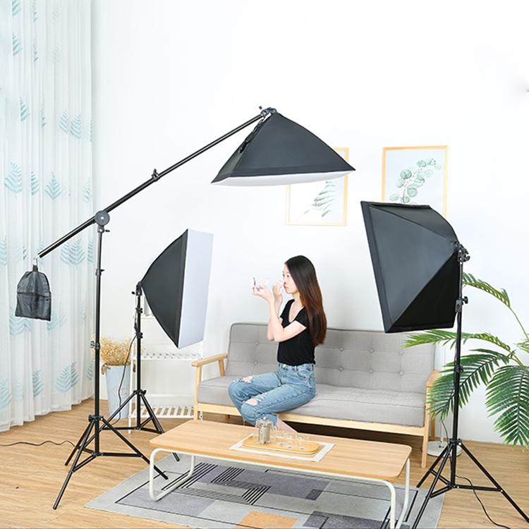 Single Light Softbox Set With Tripod And Arm Jib For Studio Flash 8