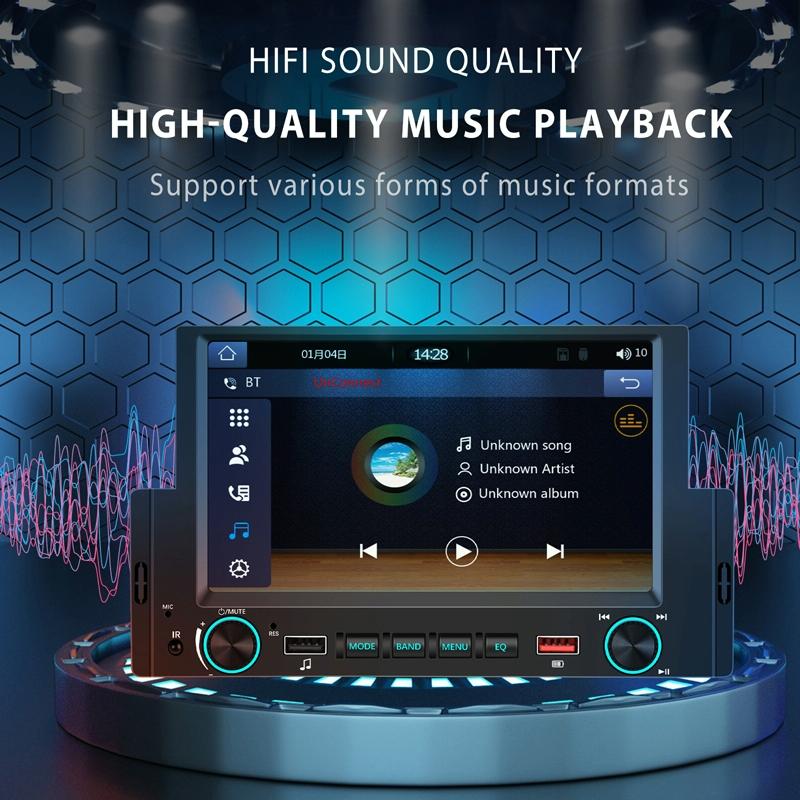 6.2 Inch Single Butt Carplay Car Monitor - Universal Wired Mp5 Player - Standard + 4 Light Camera 12