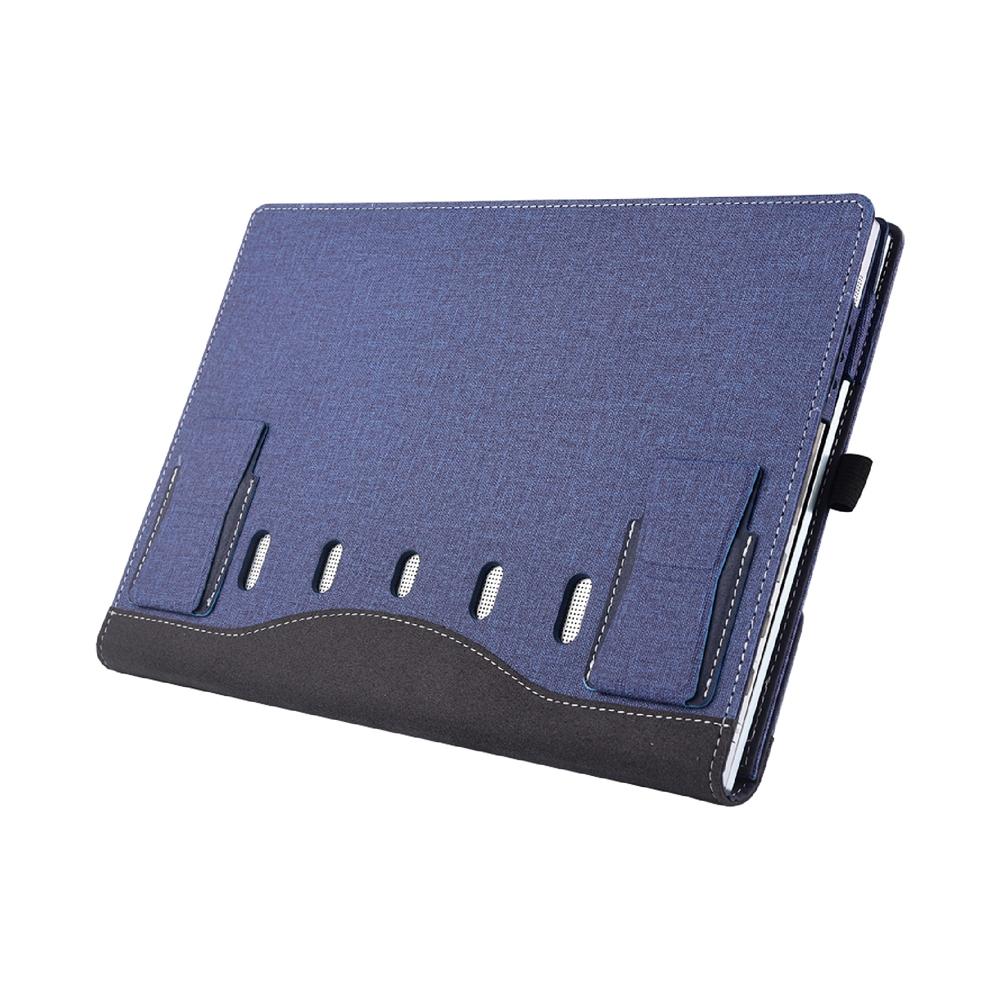 13.3 Inch Multifunctional Leather Laptop Case With Stand - Blue 5