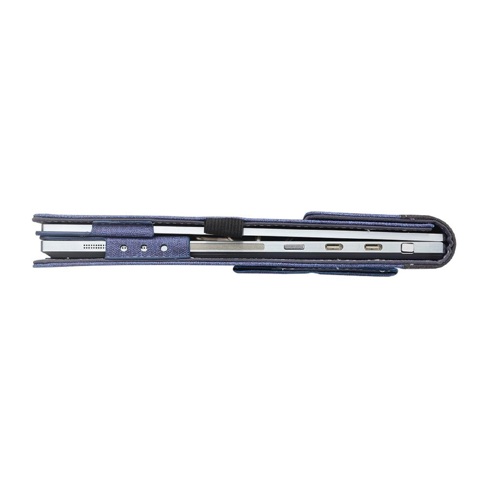 13.3 Inch Multifunctional Leather Laptop Case With Stand - Blue 6
