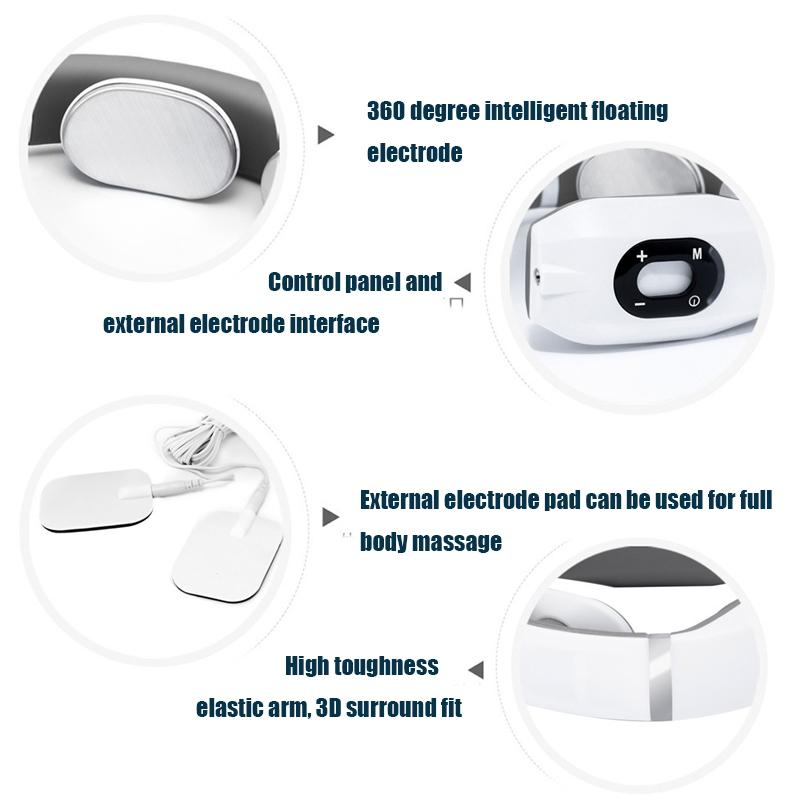 Intelligent Neck Massager Electromagnetic Vibration Black 11