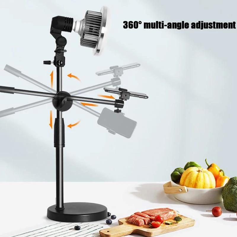 Desktop Photography Stand Kit with Mushroom Fill Light - 80W 120Mm 10