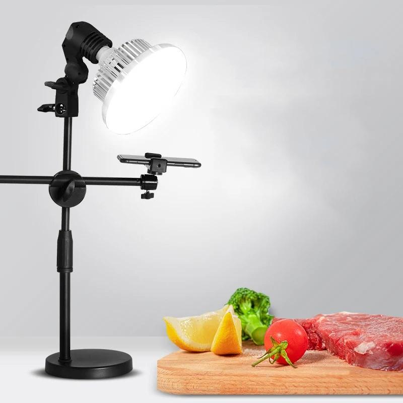 Desktop Photography Stand Kit with Mushroom Fill Light - 80W 120Mm 13