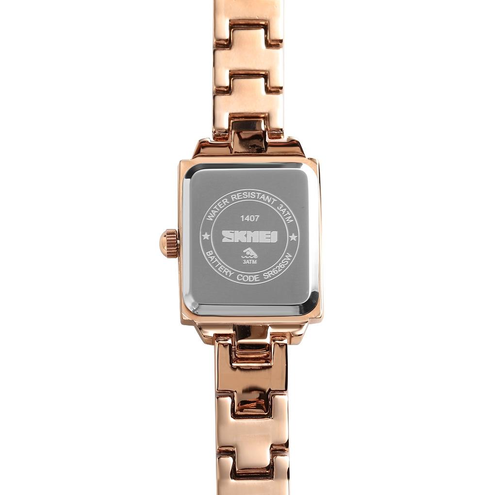 Elegant Square Quartz Watch for Women with Diamonds - Silvery 9
