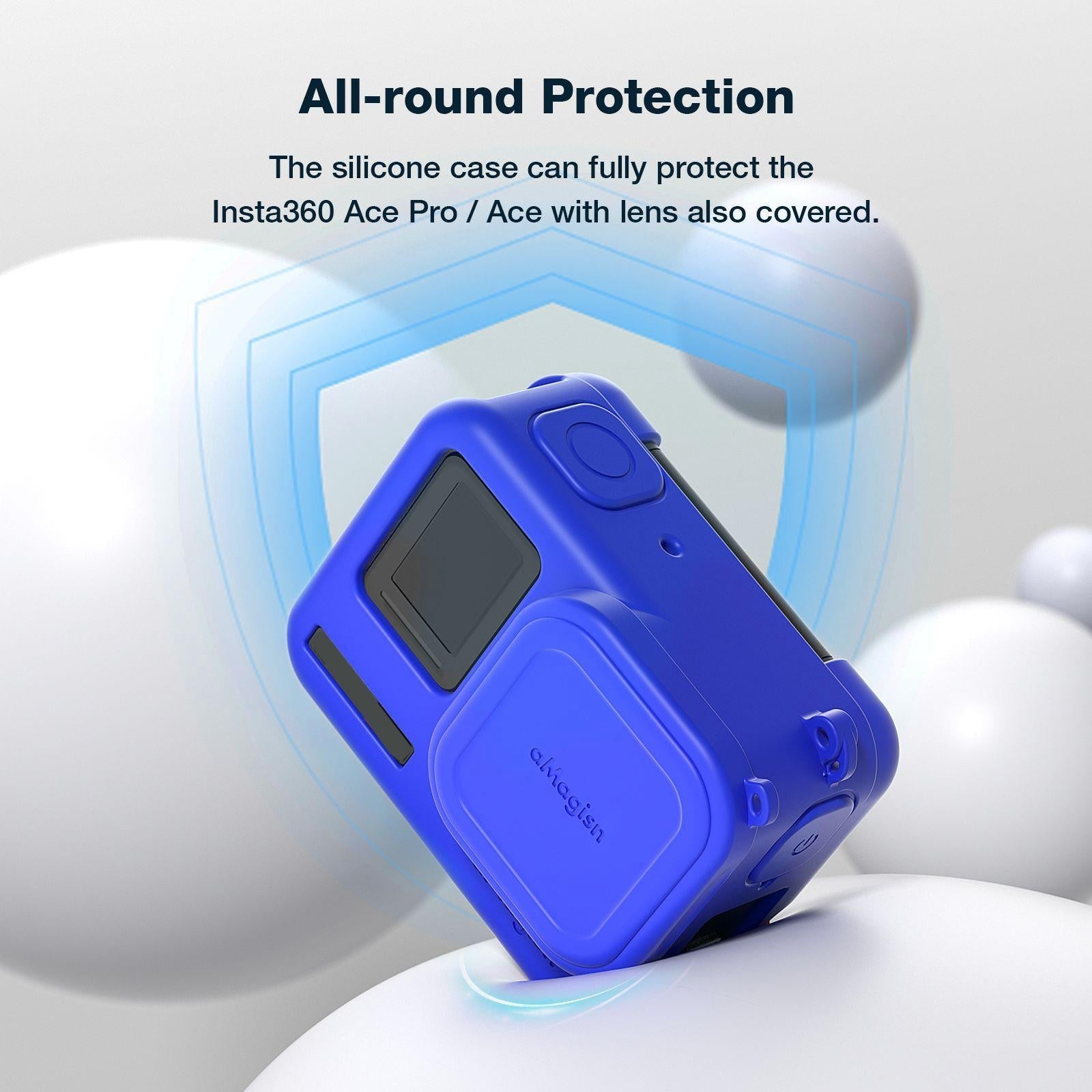 Silicone Lens Cap for Sports Camera - Protective Cover - For Insta360 Ace 8