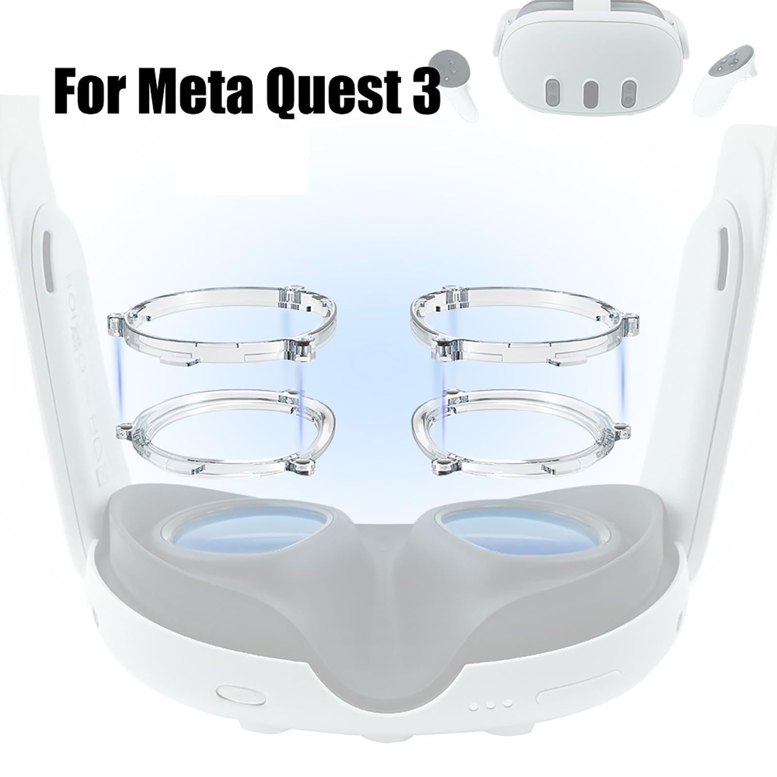 Meta Quest 3 Magnetic Vr Glasses - Anti Blue Light - Anti Blue Light Lens+Frame Transparent 6