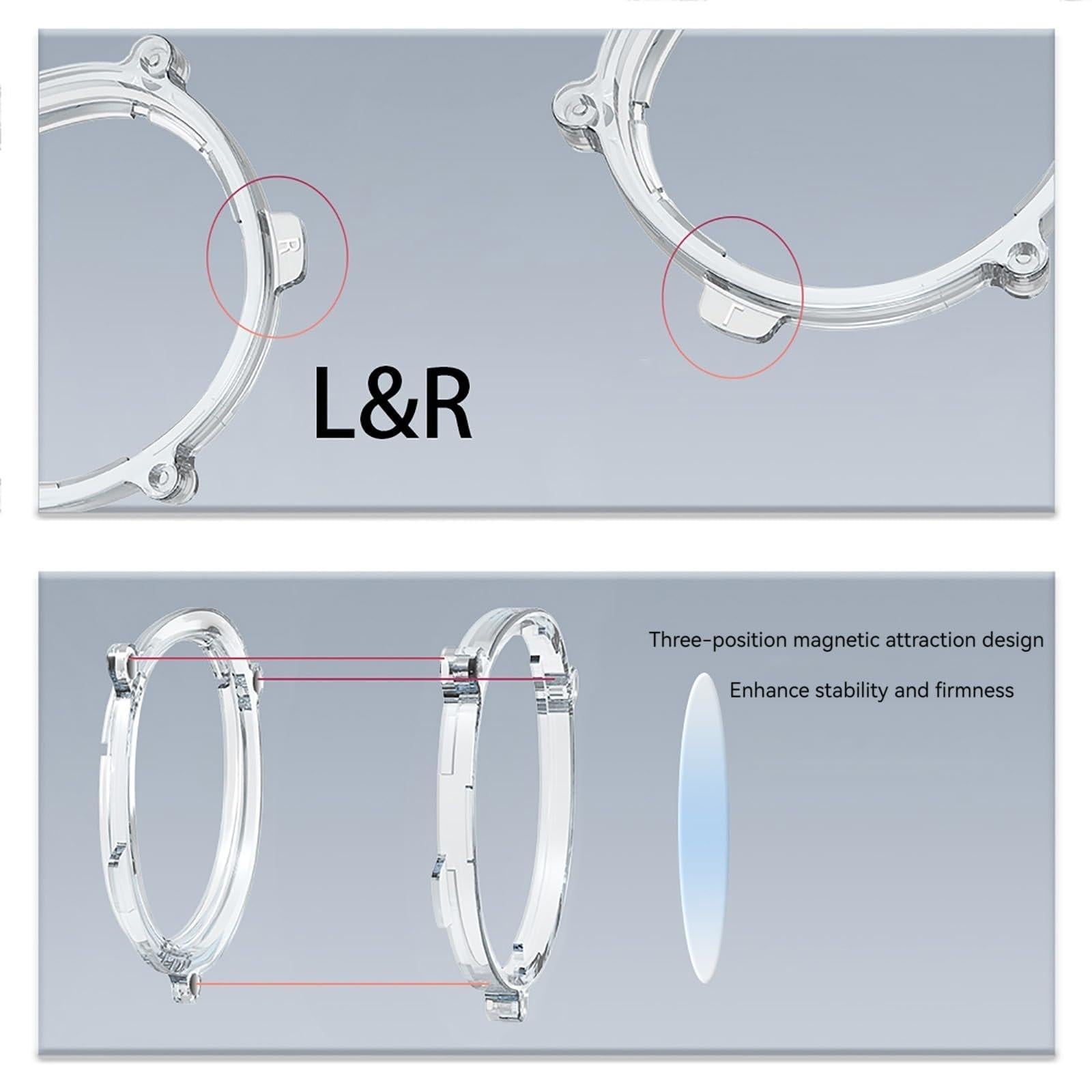 Meta Quest 3 Magnetic Vr Glasses - Anti Blue Light - Anti Blue Light Lens+Frame Transparent 11