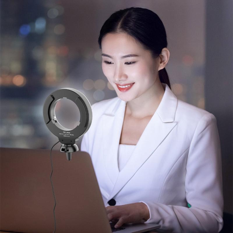 48leds Laptop Camera Beauty Ring Light - Clip Set 4-inch - Clip With Tripod 3